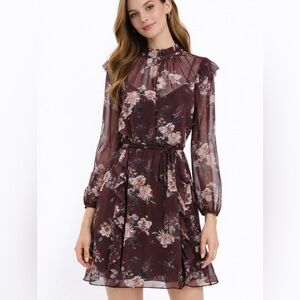 stretch lace long sleeve dress Rachel Allan RB8151 Floral Pattern Long Lace Mermaid Formal Dress